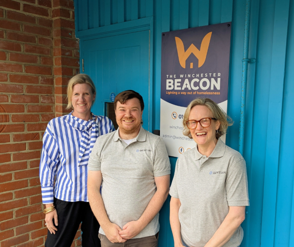 Gentian makes £3,000 donation to support homelessness services in Winchester