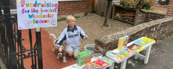 Young boys sells his toys to raise funds for The Winchester Beacon